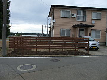 ウッドフェンスの写真